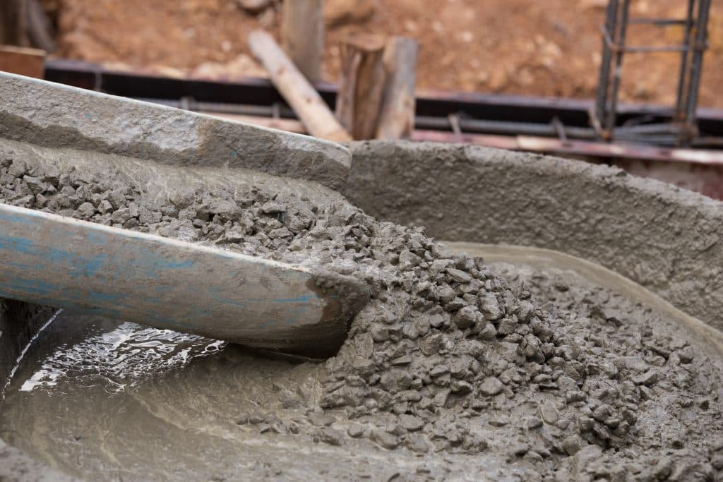 Travaux de coulage d'une dalle en béton