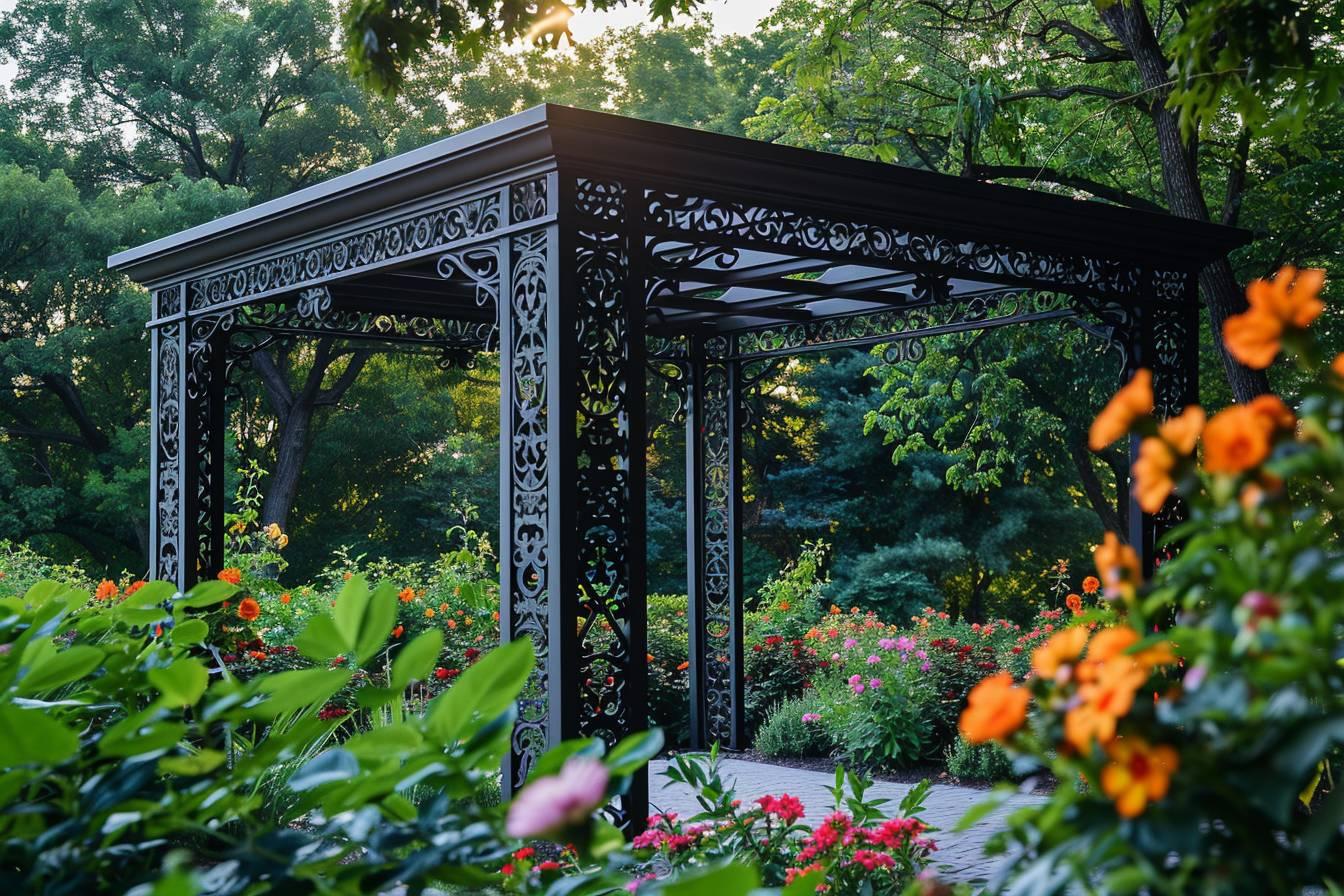 Pergola en fer forgé contemporain : associez élégance et durabilité